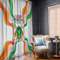 Niger Republic Day Window Curtain Coat Of Arms With Flag - Wonder Print Shop
