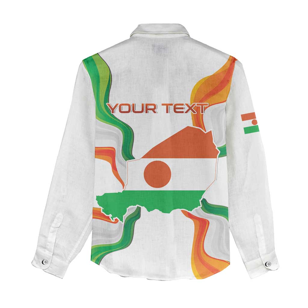 Personalized Niger Republic Day Women Casual Shirt Coat Of Arms With Flag - Wonder Print Shop