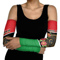 Personalized Libya Independence Day Arm Sleeves Pomegranate Blossom With Libyan Seal - Wonder Print Shop