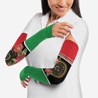 Personalized Libya Independence Day Arm Sleeves Pomegranate Blossom With Libyan Seal - Wonder Print Shop