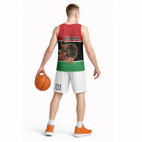 Personalized Libya Independence Day Basketball Jersey Pomegranate Blossom With Libyan Seal - Wonder Print Shop
