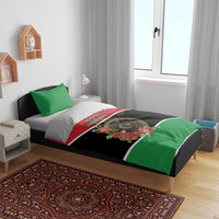 Libya Independence Day Bedding Set Pomegranate Blossom With Libyan Seal - Wonder Print Shop