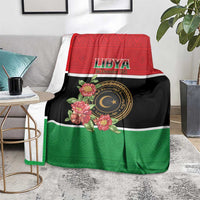 Libya Independence Day Blanket Pomegranate Blossom With Libyan Seal - Wonder Print Shop