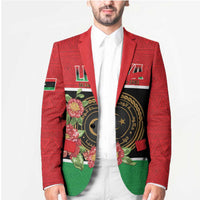 Personalized Libya Independence Day Blazer Pomegranate Blossom With Libyan Seal - Wonder Print Shop