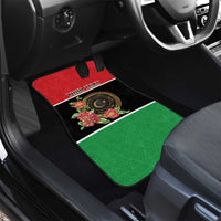 Personalized Libya Independence Day Car Mats Pomegranate Blossom With Libyan Seal - Wonder Print Shop