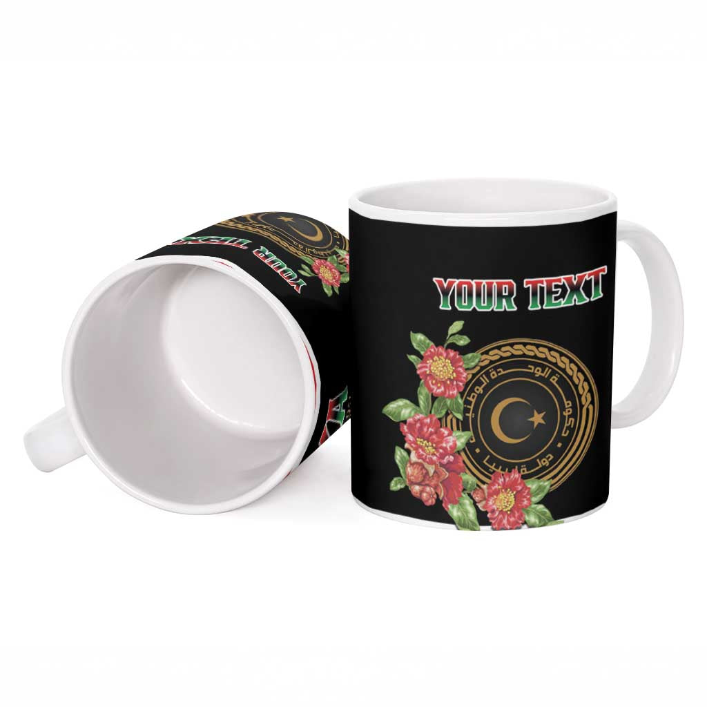 Personalized Libya Independence Day Ceramic Mug Pomegranate Blossom With Libyan Seal - Wonder Print Shop