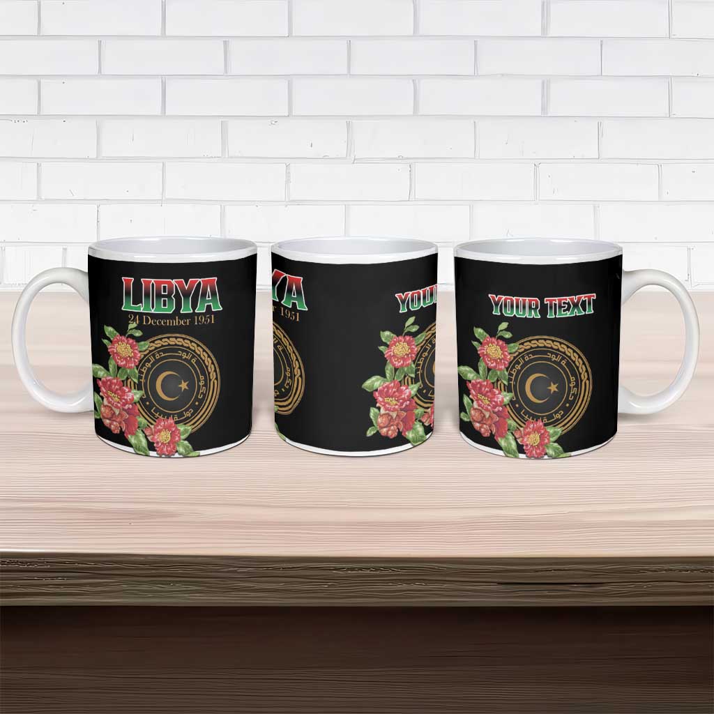 Personalized Libya Independence Day Ceramic Mug Pomegranate Blossom With Libyan Seal - Wonder Print Shop