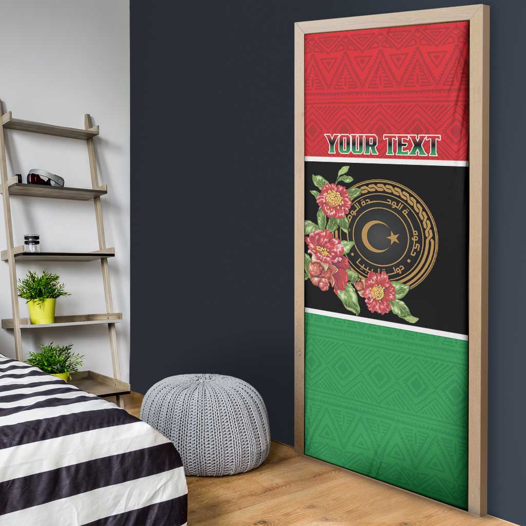 Personalized Libya Independence Day Door Cover Pomegranate Blossom With Libyan Seal - Wonder Print Shop