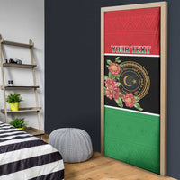 Personalized Libya Independence Day Door Cover Pomegranate Blossom With Libyan Seal - Wonder Print Shop