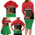 Personalized Libya Independence Day Family Matching Long Sleeve Bodycon Dress and Hawaiian Shirt Pomegranate Blossom With Libyan Seal - Wonder Print Shop