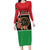 Personalized Libya Independence Day Family Matching Long Sleeve Bodycon Dress and Hawaiian Shirt Pomegranate Blossom With Libyan Seal - Wonder Print Shop