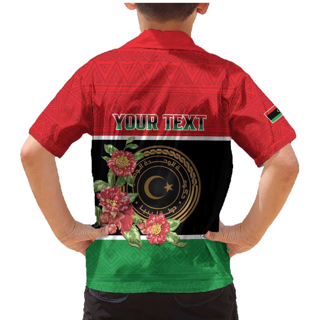 Personalized Libya Independence Day Family Matching Mermaid Dress and Hawaiian Shirt Pomegranate Blossom With Libyan Seal - Wonder Print Shop