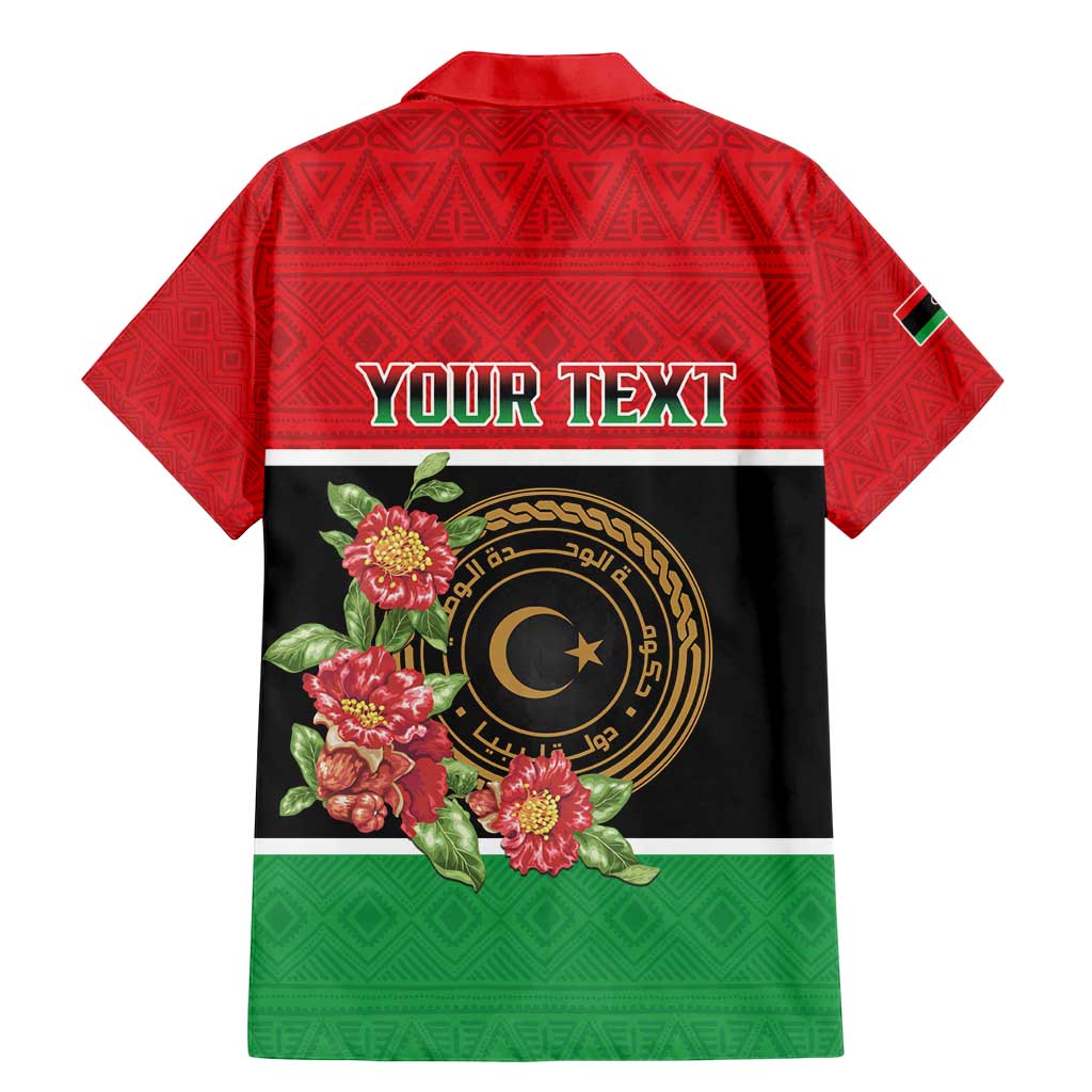 Personalized Libya Independence Day Family Matching Mermaid Dress and Hawaiian Shirt Pomegranate Blossom With Libyan Seal - Wonder Print Shop
