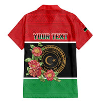 Personalized Libya Independence Day Family Matching Mermaid Dress and Hawaiian Shirt Pomegranate Blossom With Libyan Seal - Wonder Print Shop