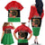 Personalized Libya Independence Day Family Matching Off The Shoulder Long Sleeve Dress and Hawaiian Shirt Pomegranate Blossom With Libyan Seal - Wonder Print Shop
