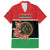 Personalized Libya Independence Day Family Matching Off The Shoulder Long Sleeve Dress and Hawaiian Shirt Pomegranate Blossom With Libyan Seal - Wonder Print Shop