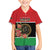 Personalized Libya Independence Day Family Matching Off The Shoulder Long Sleeve Dress and Hawaiian Shirt Pomegranate Blossom With Libyan Seal - Wonder Print Shop