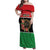 Personalized Libya Independence Day Family Matching Off Shoulder Maxi Dress and Hawaiian Shirt Pomegranate Blossom With Libyan Seal - Wonder Print Shop