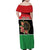 Personalized Libya Independence Day Family Matching Off Shoulder Maxi Dress and Hawaiian Shirt Pomegranate Blossom With Libyan Seal - Wonder Print Shop
