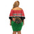 Personalized Libya Independence Day Family Matching Off Shoulder Short Dress and Hawaiian Shirt Pomegranate Blossom With Libyan Seal - Wonder Print Shop