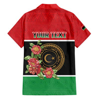 Personalized Libya Independence Day Family Matching Summer Maxi Dress and Hawaiian Shirt Pomegranate Blossom With Libyan Seal - Wonder Print Shop