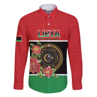 Personalized Libya Independence Day Family Matching Summer Maxi Dress and Hawaiian Shirt Pomegranate Blossom With Libyan Seal - Wonder Print Shop