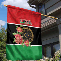Libya Independence Day Garden Flag Pomegranate Blossom With Libyan Seal - Wonder Print Shop