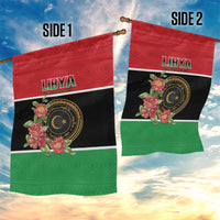 Libya Independence Day Garden Flag Pomegranate Blossom With Libyan Seal - Wonder Print Shop