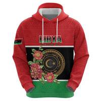 Personalized Libya Independence Day Hoodie Pomegranate Blossom With Libyan Seal - Wonder Print Shop