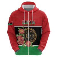 Personalized Libya Independence Day Hoodie Pomegranate Blossom With Libyan Seal - Wonder Print Shop