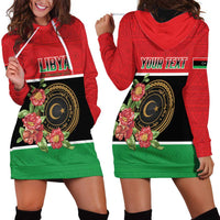 Personalized Libya Independence Day Hoodie Dress Pomegranate Blossom With Libyan Seal - Wonder Print Shop