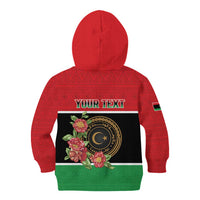 Personalized Libya Independence Day Kid Hoodie Pomegranate Blossom With Libyan Seal - Wonder Print Shop