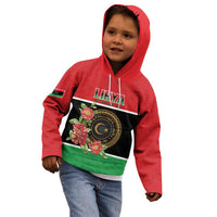 Personalized Libya Independence Day Kid Hoodie Pomegranate Blossom With Libyan Seal - Wonder Print Shop