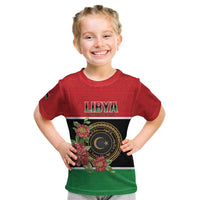 Personalized Libya Independence Day Kid T Shirt Pomegranate Blossom With Libyan Seal - Wonder Print Shop