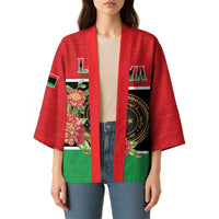 Personalized Libya Independence Day Kimono Pomegranate Blossom With Libyan Seal - Wonder Print Shop