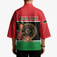 Personalized Libya Independence Day Kimono Pomegranate Blossom With Libyan Seal - Wonder Print Shop