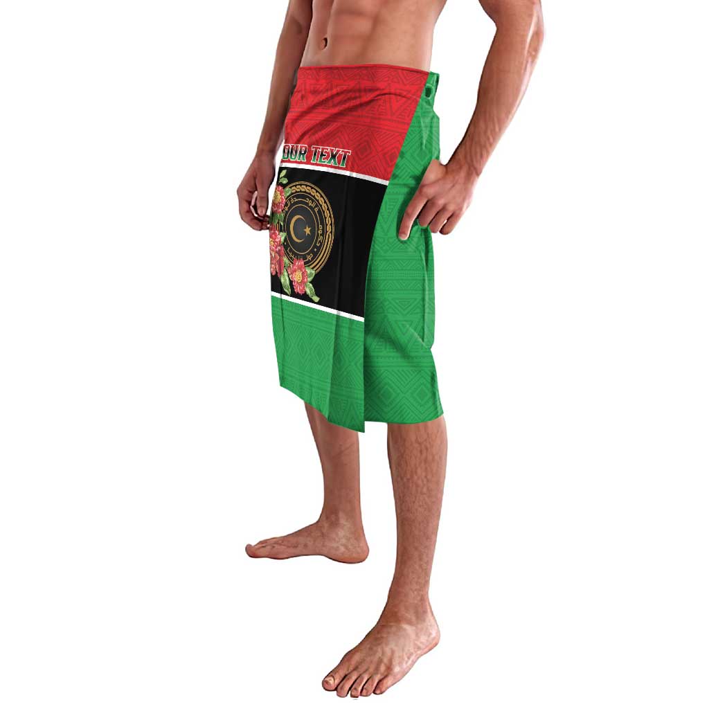 Personalized Libya Independence Day Lavalava Pomegranate Blossom With Libyan Seal - Wonder Print Shop