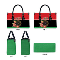 Libya Independence Day Leather Bag Pomegranate Blossom With Libyan Seal - Wonder Print Shop