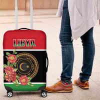 Libya Independence Day Luggage Cover Pomegranate Blossom With Libyan Seal - Wonder Print Shop