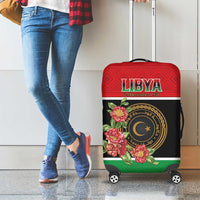 Libya Independence Day Luggage Cover Pomegranate Blossom With Libyan Seal - Wonder Print Shop