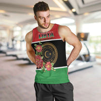 Personalized Libya Independence Day Men Tank Top Pomegranate Blossom With Libyan Seal - Wonder Print Shop