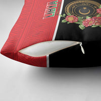 Libya Independence Day Pillow Cover Pomegranate Blossom With Libyan Seal - Wonder Print Shop
