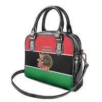 Libya Independence Day Shoulder Handbag Pomegranate Blossom With Libyan Seal - Wonder Print Shop
