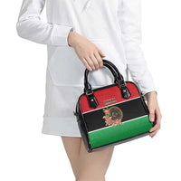 Libya Independence Day Shoulder Handbag Pomegranate Blossom With Libyan Seal - Wonder Print Shop