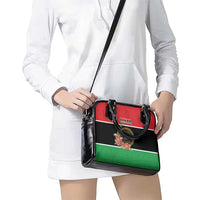 Libya Independence Day Shoulder Handbag Pomegranate Blossom With Libyan Seal - Wonder Print Shop