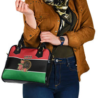 Libya Independence Day Shoulder Handbag Pomegranate Blossom With Libyan Seal - Wonder Print Shop
