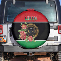 Libya Independence Day Spare Tire Cover Pomegranate Blossom With Libyan Seal - Wonder Print Shop