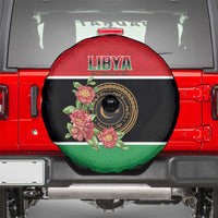 Libya Independence Day Spare Tire Cover Pomegranate Blossom With Libyan Seal - Wonder Print Shop