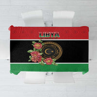 Libya Independence Day Tablecloth Pomegranate Blossom With Libyan Seal - Wonder Print Shop