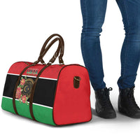 Libya Independence Day Travel Bag Pomegranate Blossom With Libyan Seal - Wonder Print Shop